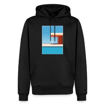 Bauhaus - Men’s Premium Organic Hoodie - black - Front - Nico (187cm)