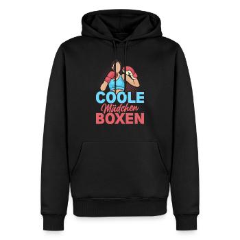 Coole Mädchen Boxen Kampfsport Boxer - Männer Premium Bio Hoodie - Schwarz - Vorne - Nico (187cm)