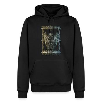 Cthulhu - Männer Premium Bio Hoodie - Schwarz - Vorne - Nico (187cm)