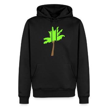 Palm Tree Island Tree Plage Vacances Noix de Mer Cool - Sweat à capuche Premium bio Homme - noir - Devant - Nico (187cm)