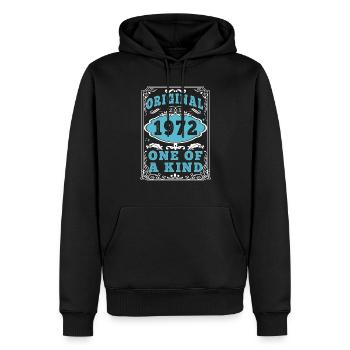 Original 1972 Vintage Retro. Geburtstag T-Shirt 2 - Männer Premium Bio Hoodie - Schwarz - Vorne - Nico (187cm)