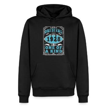 Original 1928 Vintage Retro. Geburtstag T-Shirt 2 - Männer Premium Bio Hoodie - Schwarz - Vorne - Nico (187cm)