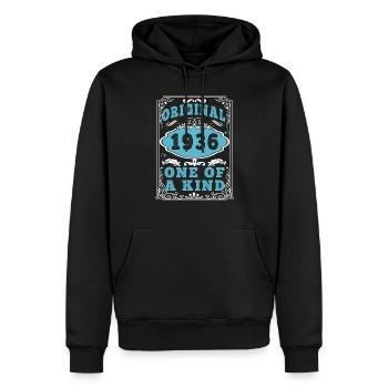 Original 1936 Vintage Retro. Geburtstag T-Shirt 2 - Männer Premium Bio Hoodie - Schwarz - Vorne - Nico (187cm)