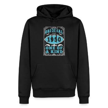 Original 1950er Jahre Vintage Retro. Geburtstag T-Shirt 2 - Männer Premium Bio Hoodie - Schwarz - Vorne - Nico (187cm)
