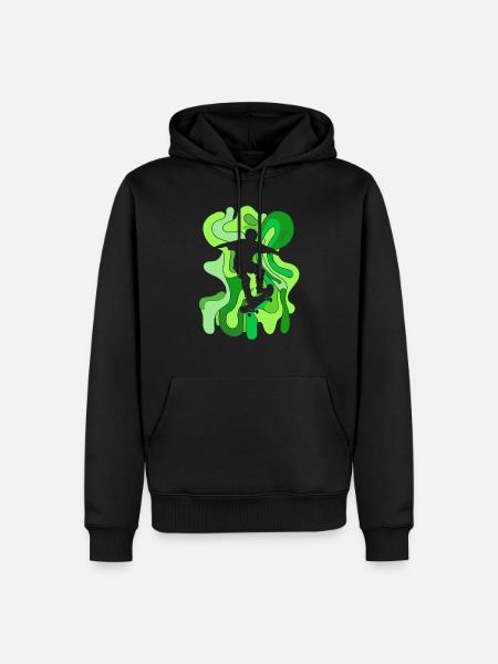 Longboard Skating Skater - Men’s Premium Organic Hoodie - black