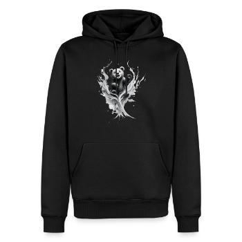 Bébé ours - Sweat à capuche Premium bio Homme - noir - Devant - Nico (187cm)