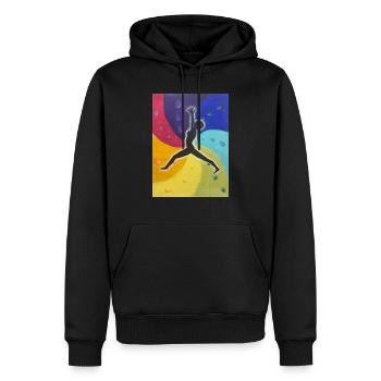 Éveil Lumineux Collection Energies et Chakras - Men’s Premium Organic Hoodie - black - Front - Nico (187cm)