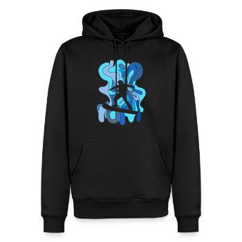 Wakeboard Wakeboard - Sweat à capuche Premium bio Homme - noir - Devant - Nico (187cm)