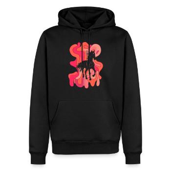 Horse Pony Farm - Men’s Premium Organic Hoodie - black - Front - Nico (187cm)