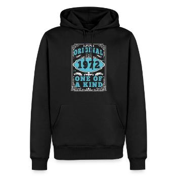 Original 1972 Vintage Retro. Geburtstag T-Shirt 2 - Männer Premium Bio Hoodie - Schwarz - Vorne - Nico (187cm)