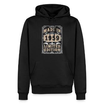 Original 1959 Vintage Vintage Retro Birthday - Sweat à capuche Premium bio Homme - noir - Devant - Nico (187cm)