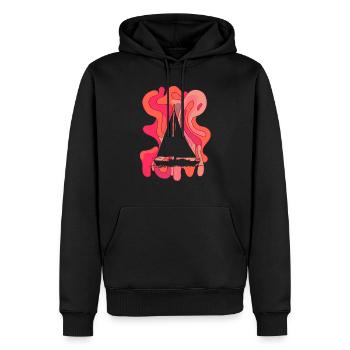 Sailboat Sailing Yacht - Men’s Premium Organic Hoodie - black - Front - Nico (187cm)