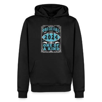 Original 2024 Vintage Retro. Geburtstag T-Shirt 2 - Männer Premium Bio Hoodie - Schwarz - Vorne - Nico (187cm)
