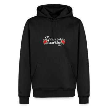 Grow Your Own Way Gardener Gardening Plants Botanc - Männer Premium Bio Hoodie - Schwarz - Vorne - Nico (187cm)
