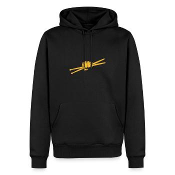 Drumstick Drummer Drum Drumming Drummers - Sweat à capuche Premium bio Homme - noir - Devant - Nico (187cm)
