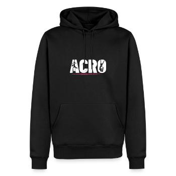 Retro Graphic Gymnast Gymnastics Acrobat Acrobatic - Männer Premium Bio Hoodie - Schwarz - Vorne - Nico (187cm)