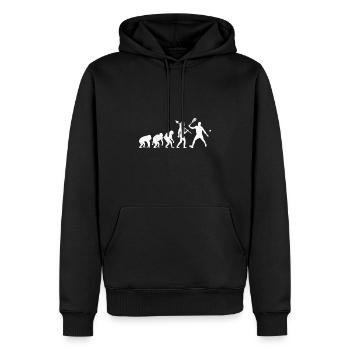 Joueur de squash Joueur de squash Evolution Raquetball S - Sweat à capuche Premium bio Homme - noir - Devant - Nico (187cm)