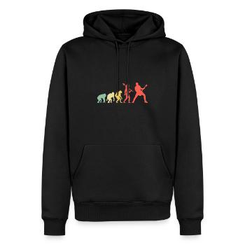 Evolution Bassist Bass Player Musician - Men’s Premium Organic Hoodie - black - Front - Nico (187cm)