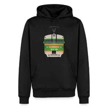 Zug Russland - Männer Premium Bio Hoodie - Schwarz - Vorne - Nico (187cm)