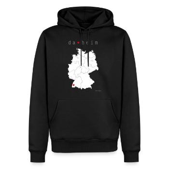 DA HEIM Shirt Männer - Männer Premium Bio Hoodie - Schwarz - Vorne - Nico (187cm)