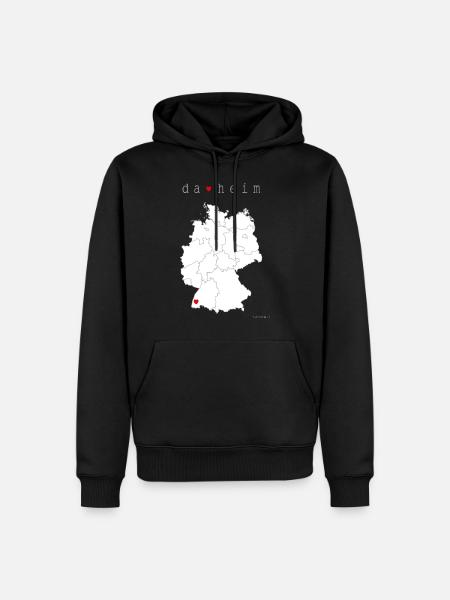 DA HEIM Shirt Männer - Männer Premium Bio Hoodie - Schwarz