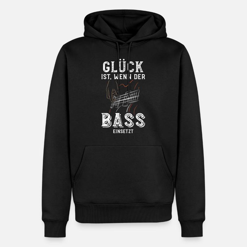 Bass - Männer Premium Bio Hoodie - Schwarz