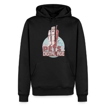 Les nouveaux animaux de l'ère numérique - Sweat à capuche Premium bio Homme - noir - Devant - Nico (187cm)