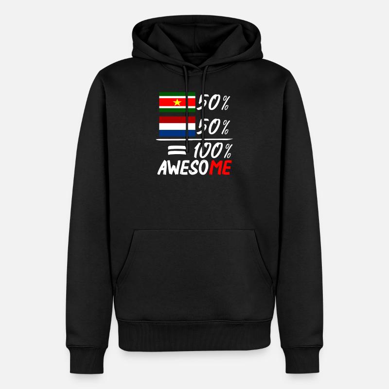 Half Nederlander half Surinaams - Männer Premium Bio Hoodie - Schwarz