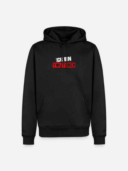 Je suis Youtuber! (pour les chemises sombres) - Sweat à capuche Premium bio Homme - noir