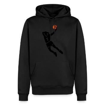 Basketball slam dunk - Männer Premium Bio Hoodie - Schwarz - Vorne - Nico (187cm)