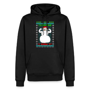 Sexy Schneemann Fun Ugly - Männer Premium Bio Hoodie - Schwarz - Vorne - Nico (187cm)