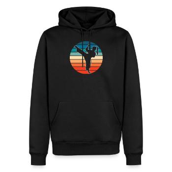 Taekwondo Damen - Männer Premium Bio Hoodie - Schwarz - Vorne - Nico (187cm)