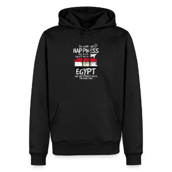 Egypte - Sweat à capuche Premium bio Homme - noir - Devant - Nico (187cm)