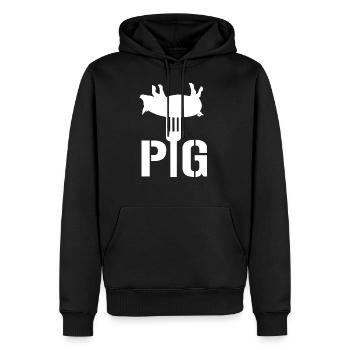 Pig Porc Sau Grillen - Sweat à capuche Premium bio Homme - noir - Devant - Nico (187cm)