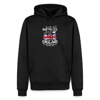 Angleterre - Sweat à capuche Premium bio Homme - noir - Devant - Nico (187cm)