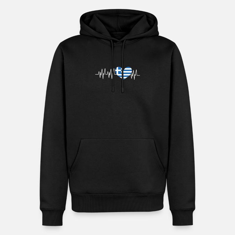 Grèce - Sweat à capuche Premium bio Homme - noir