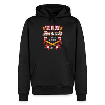 Feuerwehr - Männer Premium Bio Hoodie - Schwarz - Vorne - Nico (187cm)