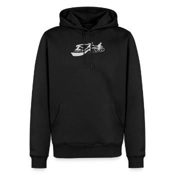 Triathlon - Männer Premium Bio Hoodie - Schwarz - Vorne - Nico (187cm)
