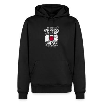 Japan - Männer Premium Bio Hoodie - Schwarz - Vorne - Nico (187cm)