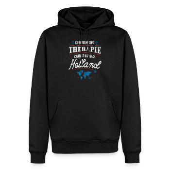 Holland - Männer Premium Bio Hoodie - Schwarz - Vorne - Nico (187cm)