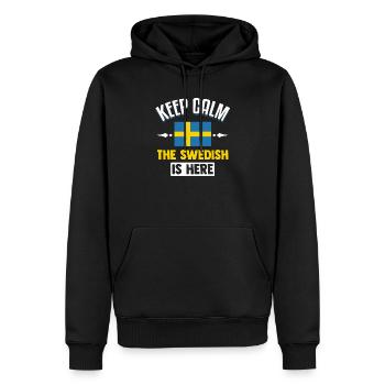 Schweden Flagge Lustig Geschenk Schwedische Flagge - Männer Premium Bio Hoodie - Schwarz - Vorne - Nico (187cm)
