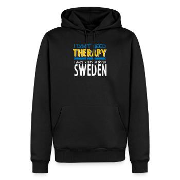 Schweden Flagge Lustig Geschenk Schwedische Flagge - Männer Premium Bio Hoodie - Schwarz - Vorne - Nico (187cm)