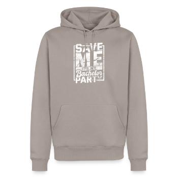Bachelor Party Mariage Bachelorette Party - Sweat à capuche Premium bio Homme - taupe - Devant - Nico (187cm)