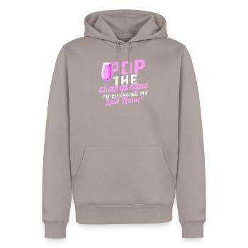 Bachelor Party Mariage Bachelorette Party - Sweat à capuche Premium bio Homme - taupe - Devant - Nico (187cm)