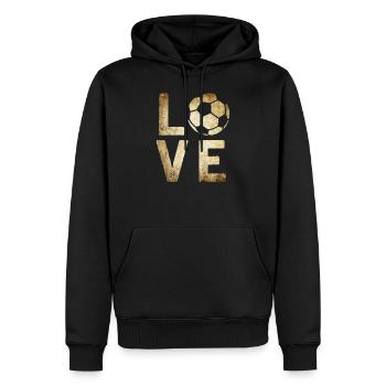 Fußball - Männer Premium Bio Hoodie - Schwarz - Vorne - Nico (187cm)