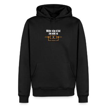 Elektroniker Elektriker Elektrizität Volt Watt Ohm - Männer Premium Bio Hoodie - Schwarz - Vorne - Nico (187cm)