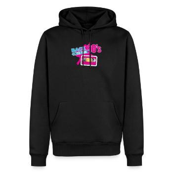 Années 90 costume de fête costume vêtements vêtements - Sweat à capuche Premium bio Homme - noir - Devant - Nico (187cm)