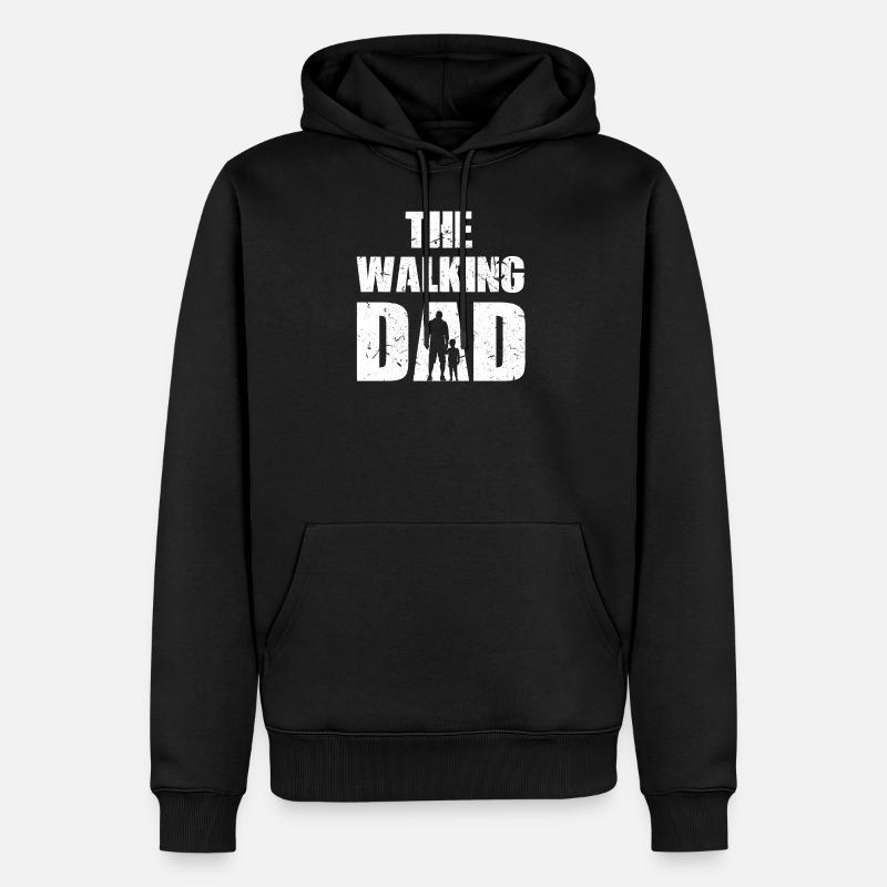 The walking dad - Sweat à capuche Premium bio Homme - noir