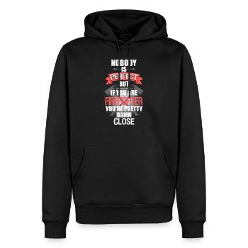 Feuerwehrmann - Männer Premium Bio Hoodie - Schwarz - Vorne - Nico (187cm)