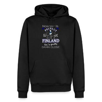 Finnland Finland Geschenk Geschenkidee - Männer Premium Bio Hoodie - Schwarz - Vorne - Nico (187cm)